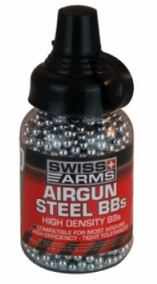 Kroglice za zračno orožje SWISS ARMS Steel BB's SWISS ARMS 4.5mm Bottle 1500BBs