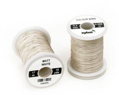 Žica za povijanje muh SYBAI Colour Wire, 0.2 mm, Matt White