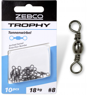 Vrtljivke za ribolov 12mm Zebco Trophy Arched Swivel #14 10pcs