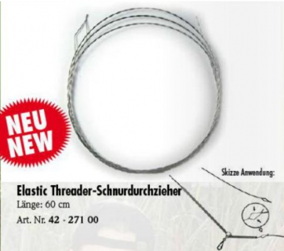 Žica za pretikanje laksa preko cevke behr RedCarp ELASTIC THREADER 60 cm | 42 - 271 00