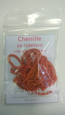 Čenile - chenille za vezavo umetnih muh 2m | oranžna