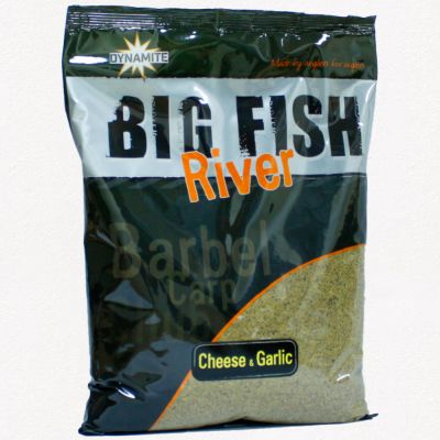 Sipka hrana za lov mren DYNAMITE BAITS Big Fish River Groundbait – Cheese & Garlic 1.8 kg