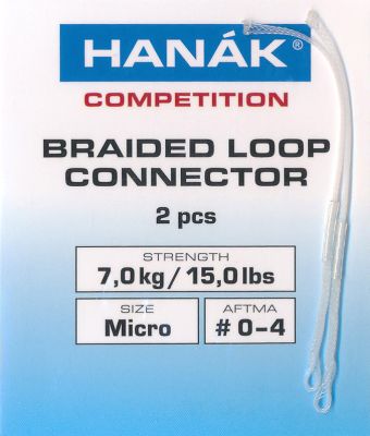 Konektor za muharsko vrvico HANAK COMPETITION Braided Loop Connectors Standard | clear