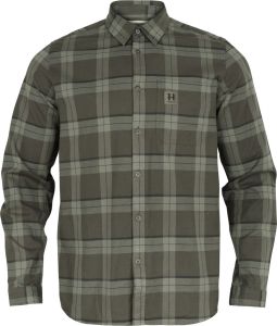Lovska srajca dolgi rokav Härkila Fjell L/S shirt (Green check)