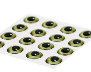 3D oči za potezanke SYBAI 3D Epoxy Eyes, Real Green, 6 mm