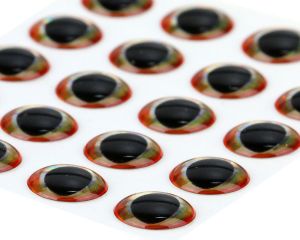 3D oči za potezanke SYBAI Ultra 3D Epoxy Eyes, Honey, 8 mm