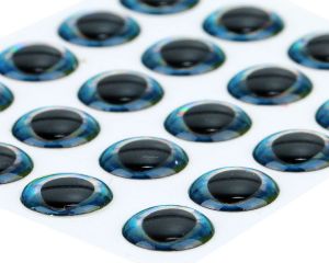 3D oči za potezanke SYBAI Ultra 3D Epoxy Eyes, Aquamarine, 8 mm