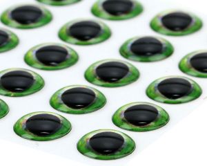 3D oči za potezanke SYBAI Ultra 3D Epoxy Eyes, Green Edge, 8 mm