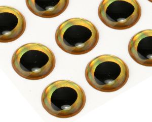 3D oči za potezanke SYBAI 3D Epoxy Fish Eyes, Rainbow Gold, 6 mm