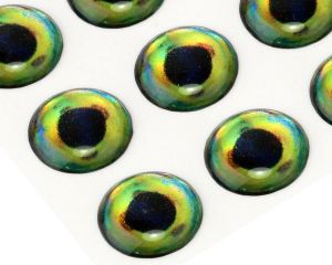 3D oči za potezanke SYBAI 3D Epoxy Fish Eyes, Dorado, 7 mm
