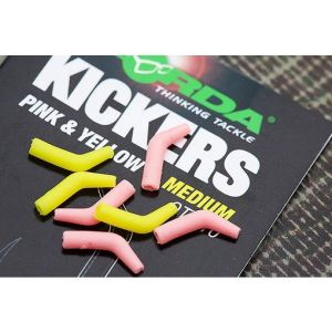 Gumice za trnke - naveze KORDA Yellow / Pink Kickers MEDIUM - 10 kos | KICK08