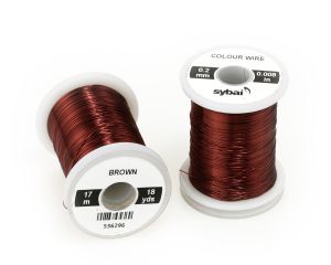 Žica za povijanje muh SYBAI Colour Wire, 0.2 mm, Brown