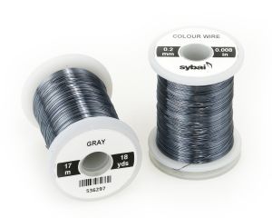 Žica za povijanje muh SYBAI Colour Wire, 0.2 mm, Gray
