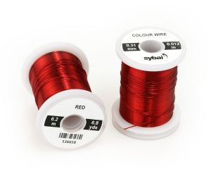 Žica za povijanje muh SYBAI Colour Wire, 0.31 mm, Red