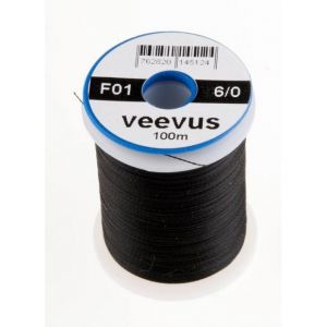 Nit za vezavo muh Veevus thread 6/0 100m | F01 BLACK