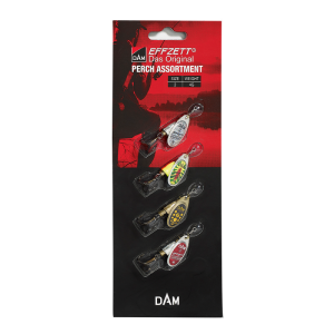 Komplet blinkerjev za lov ostrižev DAM EFFZETT ASSORTMENT 4PCS SPINNER #2 4G SINKING PERCH