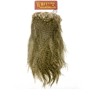 Sedlo - material za vezavo Whiting Coq de Leon Saddle (Quality silver) | grizzly dyed medium dun