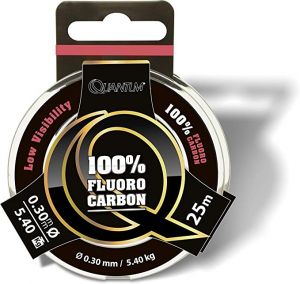 Fluorocarbon laks za predvrvice QUANTUM 100 % FLUORO CARBON 0,75 mm 25 m | 2625 075