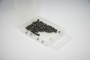 Slotted TUNGSTEN bead heads 2,5 mm 100 kos | black nickel