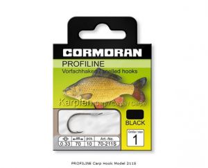 Navezani trnki Cormoran PROFILINE Carp Hooks Hook to Nylon - Model 211S | velikost 6