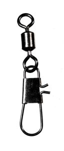 Karabin z vrtljivko casted Rolling Swivel with Interlock Snap Black Nickel 16kg 8pcs (CAS 3072)