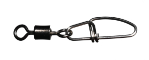 Karabin z vrtljivko casted Rolling Swivel with Insurance Snap Black Nickel #4 (CAS 3080)