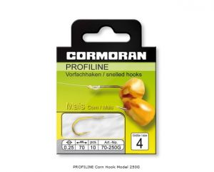 Navezani trnki Cormoran PROFILINE Corn Hooks Hook to Nylon - Model 250G | velikost 12