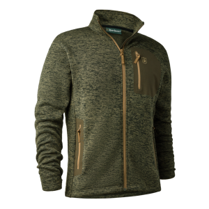 Pletena flis jopa Deerhunter Sarek Knitted Jacket 5985 | Olive Night melange (365)