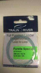 Pletena predvrvica za suhe muhe TRAUN RIVER Trout Special Leader | 0,16 mm