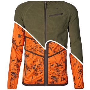 Dvostranska jakna Seeland Vantage reversible fleece (Pine green/InVis orange blaze)