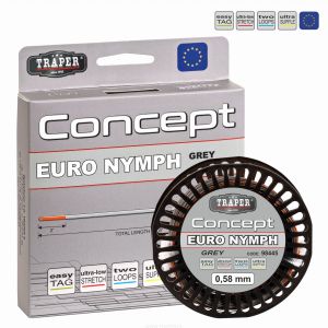 Muharska vrvica - žnora za euronymphing TRAPER Fly line concept euro nymph (grey)