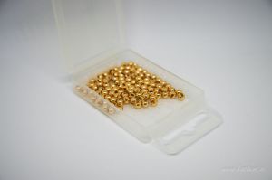 Slotted TUNGSTEN bead heads 2,5 mm 100 kos | gold