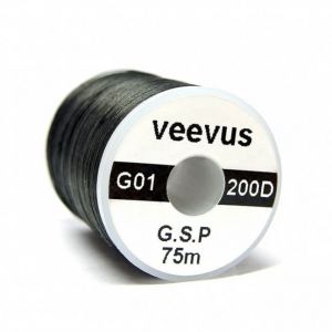 Nit za vezavo muh Veevus G.S.P Thread 75m | GSP 200D Black G01