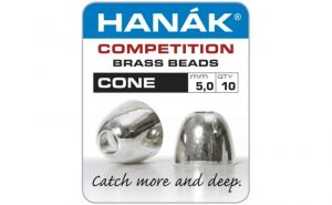 Konusne glave za vezavo potezank HANAK Cone Brass Beads 5mm - Silver