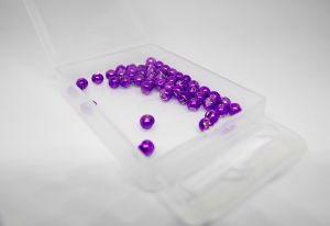 Slotted TUNGSTEN bead heads 3.8 mm 50 kos | Metallic purple