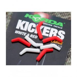 Gumice za trnke - naveze KORDA Red / White Kickers LARGE - 10 kos | KICK12