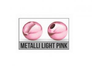 Tungsten z zarezo TRAPER slotted bead heads 5,0 mm 10 kos | metallic light pink
