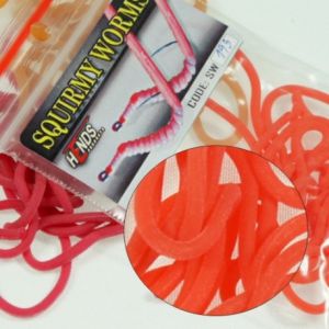 Material za črve - worm muhe HENDS SQUIRMY WORMS - LT. RED | SW-193