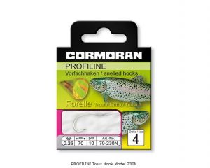 Navezani trnki Cormoran PROFILINE Trout Hooks Hook to Nylon - Model 230N | velikost 8