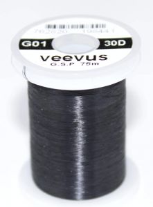 Nit za vezavo muh Veevus G.S.P Thread 75m | GSP 30D Black G01