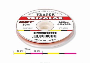 Tricolor laks - indikator TRAPER GST Tricolor tippet 0,165mm 30m (29139)