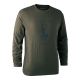 Majica z dolgimi rokavi Deerhunter Logo T-Shirt with long sleeves 8849 | 378 Bark Green