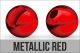 Tungsten z zarezo TRAPER slotted bead heads 5,0 mm 10 kos | metallic red