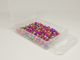 Slotted TUNGSTEN bead heads 2.8 mm 100 kos | rainbow