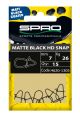 Karabini za vabo SPRO Matte Black HD Snap 8,5mm (15 kos)