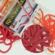 Material za črve - worm muhe HENDS SQUIRMY WORMS - DARK RED | SW-93